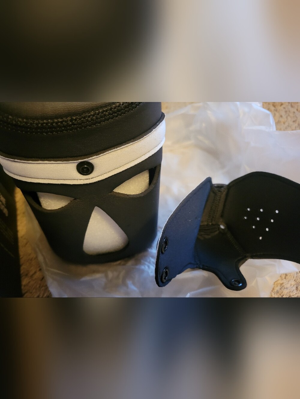 Black and White Neoprene Cosplay Puppy Hood